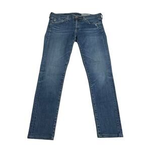 AG Adriano Goldschmied Size 28 The Legging Ankle Skinny Blue Denim Low Rise Jean